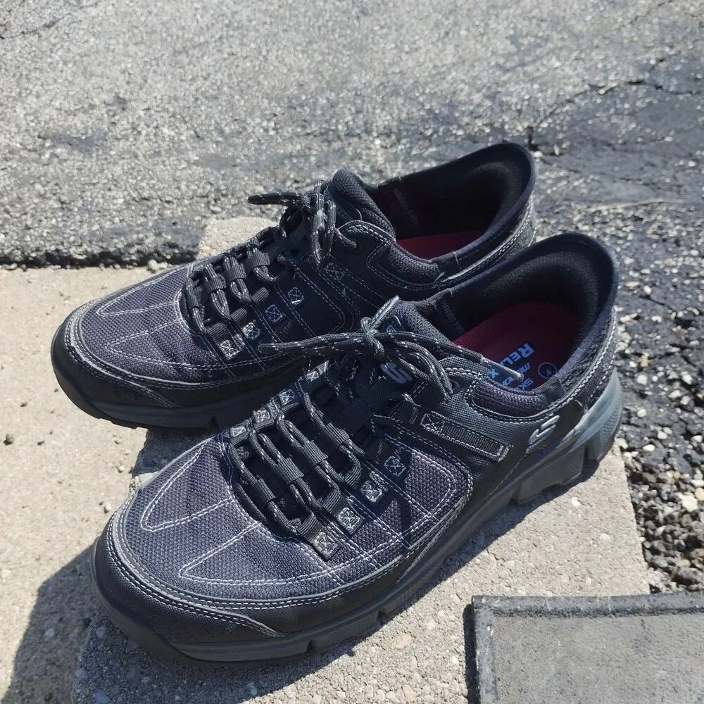 Skechers Mens Sz 13 Sneakers Shoes Hands Free Slip-ins Summits Black 237622